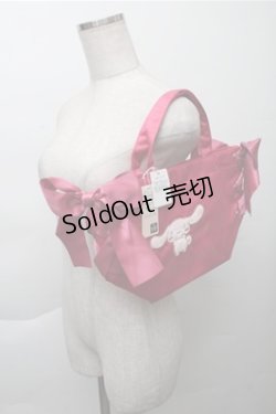 画像3: Maison de FLEUR / あざとCinnamoroll サイドリボントート  ピンク S-25-12-04-015-LO-BG-HR-ZS