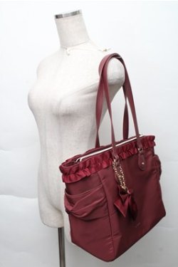 画像3: m petit by misako / トートバッグ  ワイン S-25-12-04-017-LO-BG-HR-ZS