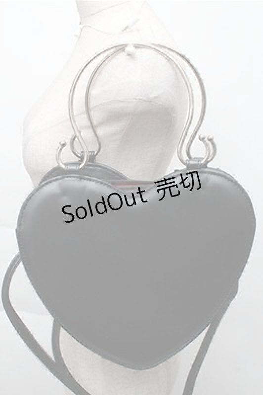 画像2: BABY,THE STARS SHINE BRIGHT / リボンハートバッグ  黒 S-25-12-04-018-BA-JA-HR-ZS (2)