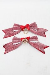 BABY,THE STARS SHINE BRIGHT / Sweetheart Parfaiteriaリボンクリップ  赤 S-25-12-04-003-BA-AC-HR-ZS