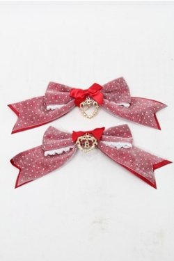 画像1: BABY,THE STARS SHINE BRIGHT / Sweetheart Parfaiteriaリボンクリップ  赤 S-25-12-04-003-BA-AC-HR-ZS