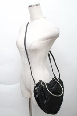 画像4: BABY,THE STARS SHINE BRIGHT / リボンハートバッグ  黒 S-25-12-04-018-BA-JA-HR-ZS