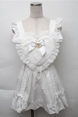 BABY,THE STARS SHINE BRIGHT / ハートエプロン  白 S-25-12-04-023-BA-OP-HR-ZS