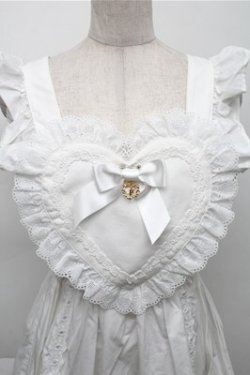 画像3: BABY,THE STARS SHINE BRIGHT / ハートエプロン  白 S-25-12-04-023-BA-OP-HR-ZS