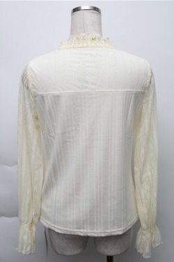 画像2: axes femme / レース切替長袖インナー  キナリ S-25-12-04-024-AX-TO-HR-ZS