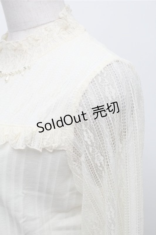 画像3: axes femme / レース切替長袖インナー  キナリ S-25-12-04-024-AX-TO-HR-ZS (3)