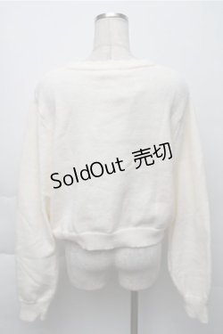 画像2: m petit by misako / バラ刺繍ニットカーディガン  オフ S-25-12-04-027-LO-TO-AS-ZS