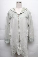 axes femme / レース使いスエードコート  グリーン S-25-12-04-029-AX-CO-HR-ZS