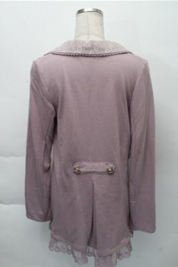 画像2: axes femme / レース切り替えカットジャケット  ラベンダー S-25-12-04-033-AX-JA-HR-ZS