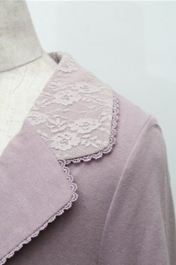 画像3: axes femme / レース切り替えカットジャケット  ラベンダー S-25-12-04-033-AX-JA-HR-ZS