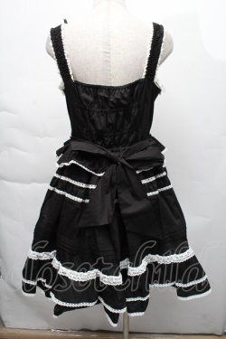 画像2: LOLITA / リボンレースジャンパースカート XL 黒ｘ白 S-25-12-06-043-LO-BL-HR-ZS
