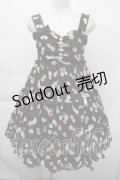 Angelic Pretty / Sugar Heartsジャンパースカート（初版）  黒 S-25-12-06-044-AP-OP-HR-ZS