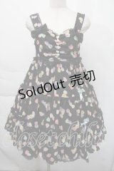 Angelic Pretty / Sugar Heartsジャンパースカート（初版）  黒 S-25-12-06-044-AP-OP-HR-ZS