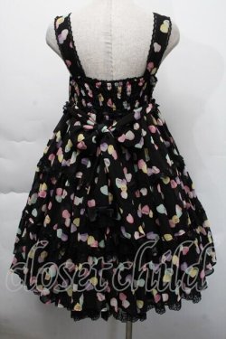 画像2: Angelic Pretty / Sugar Heartsジャンパースカート（初版）  黒 S-25-12-06-044-AP-OP-HR-ZS
