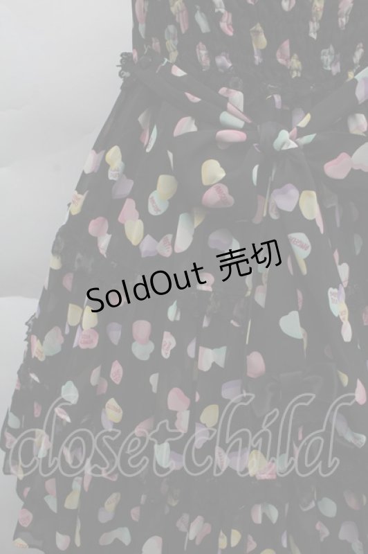 画像3: Angelic Pretty / Sugar Heartsジャンパースカート（初版）  黒 S-25-12-06-044-AP-OP-HR-ZS (3)