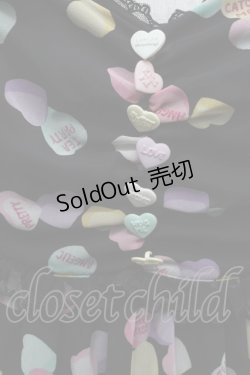 画像4: Angelic Pretty / Sugar Heartsジャンパースカート（初版）  黒 S-25-12-06-044-AP-OP-HR-ZS