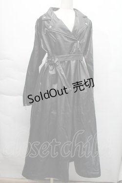 画像1: jouetie / PUレザーライダースワンピース  黒 S-25-12-06-047-EL-CO-AS-ZS