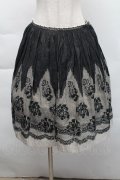 Lois CRAYON / 花柄スカート  黒ｘオフ S-25-12-06-048-LO-SK-HR-ZS