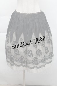 Lois CRAYON / 花柄スカート  黒ｘオフ S-25-12-06-048-LO-SK-HR-ZS
