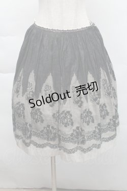 画像1: Lois CRAYON / 花柄スカート  黒ｘオフ S-25-12-06-048-LO-SK-HR-ZS