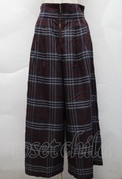 画像1: axes femme / タータンチェック柄サス付 PT  ワイン S-25-12-06-051-AX-PA-AS-ZS