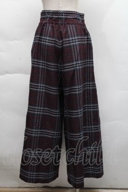 画像2: axes femme / タータンチェック柄サス付 PT  ワイン S-25-12-06-051-AX-PA-AS-ZS