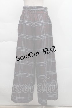 画像2: axes femme / タータンチェック柄サス付 PT  ワイン S-25-12-06-051-AX-PA-AS-ZS