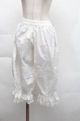 中国ロリータ / 裾レースドロワーズ  白 S-25-12-06-055-LO-PA-HR-ZS
