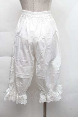画像2: 中国ロリータ / 裾レースドロワーズ  白 S-25-12-06-055-LO-PA-HR-ZS