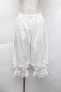 中国ロリータ / 裾レースドロワーズ  白 S-25-12-06-056-LO-PA-HR-ZS