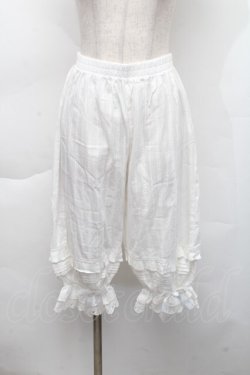 画像1: 中国ロリータ / 裾レースドロワーズ  白 S-25-12-06-056-LO-PA-HR-ZS