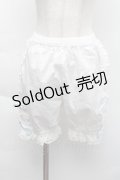 中国ロリータ / 裾レースドロワーズ  白 S-25-12-06-057-LO-PA-HR-ZS