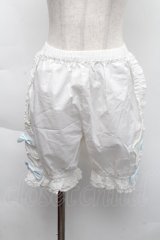 中国ロリータ / 裾レースドロワーズ  白 S-25-12-06-057-LO-PA-HR-ZS