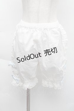 画像1: 中国ロリータ / 裾レースドロワーズ  白 S-25-12-06-057-LO-PA-HR-ZS