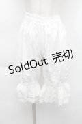 中国ロリータ / 裾レースドロワーズ  白 S-25-12-06-058-LO-PA-HR-ZS