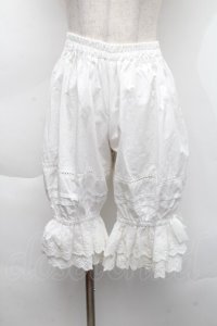 中国ロリータ / 裾レースドロワーズ  白 S-25-12-06-058-LO-PA-HR-ZS