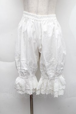 画像1: 中国ロリータ / 裾レースドロワーズ  白 S-25-12-06-058-LO-PA-HR-ZS