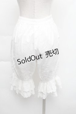 画像2: 中国ロリータ / 裾レースドロワーズ  白 S-25-12-06-058-LO-PA-HR-ZS