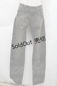 ALGONQUINS / スカルデザインデニムパンツ  カーキ S-25-12-06-060-AL-PA-HR-ZS