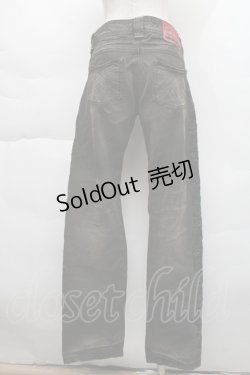 画像2: ALGONQUINS / スカルデザインデニムパンツ  カーキ S-25-12-06-060-AL-PA-HR-ZS