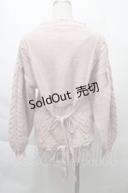 画像2: axes femme / バックレース装飾ニット  ピンク S-25-12-06-010-AX-TO-HR-ZS