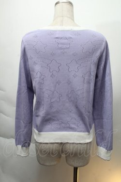 画像3: Nile Perch / 星透かしカーディガン  ラベンダー S-25-12-06-011-LO-TO-HR-ZS