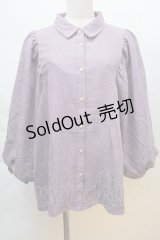 axes femme / ボリューム袖コーデュロイブラウス  パープル S-25-12-06-015-AX-BL-HR-ZS