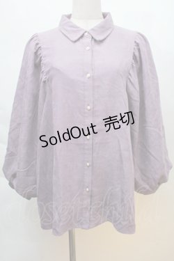 画像1: axes femme / ボリューム袖コーデュロイブラウス  パープル S-25-12-06-015-AX-BL-HR-ZS