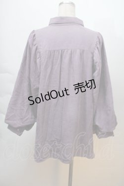 画像2: axes femme / ボリューム袖コーデュロイブラウス  パープル S-25-12-06-015-AX-BL-HR-ZS