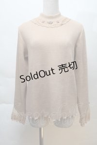 axes femme / 巻きバラニットソー  ベージュ S-25-12-06-016-AX-TO-HR-ZS