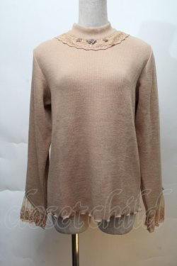 画像1: axes femme / 巻きバラニットソー  ベージュ S-25-12-06-016-AX-TO-HR-ZS