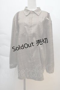 GOTHPUNKその他 / サス付きチェックシャツ  ブラウン S-25-12-06-017-GO-BL-HR-ZS