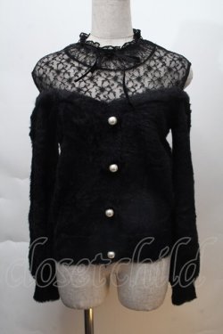 画像1: Ank Rouge / レイヤードデザインニット  黒 S-25-12-06-019-CA-TO-AS-ZS