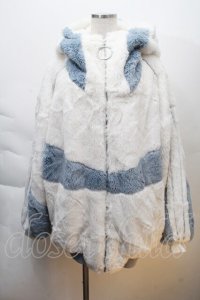 REFLEM / BIG切替ファーパーカー  白ｘサックス S-25-12-06-021-PU-JA-AS-ZS